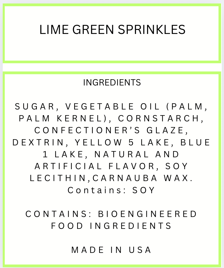 Lime Green Sprinkles 4 oz