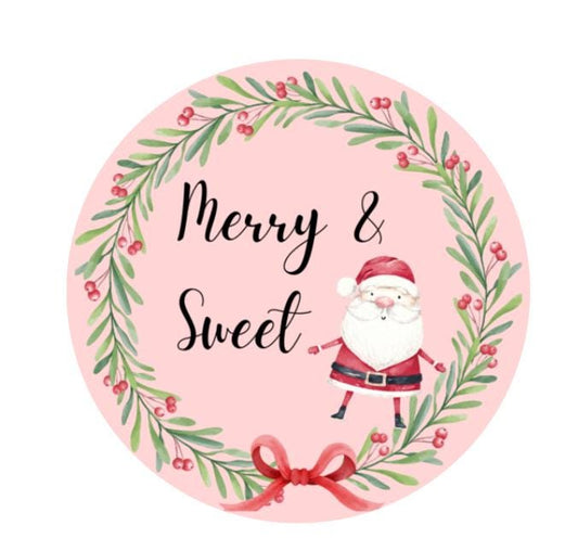 Physical Stickers: 2 inch Choose your favorite Holiday Design- 12 count per sheet