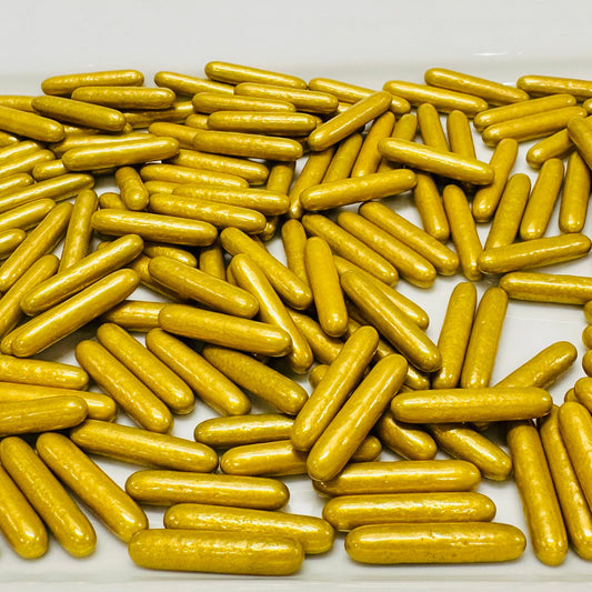 Gold Shimmer Rods- Sugar Candy Decorations 4 oz