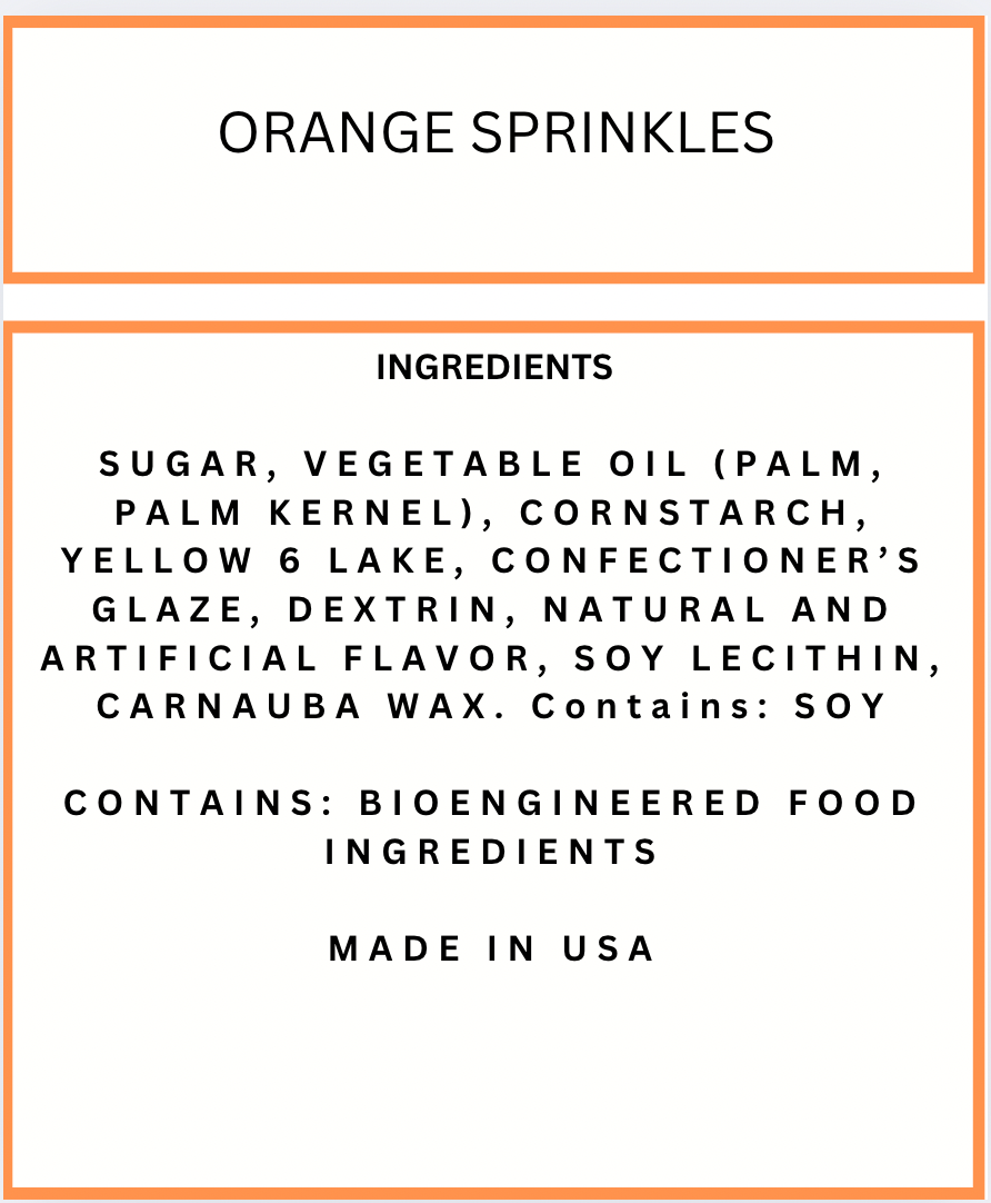 Orange Sprinkles 4 oz