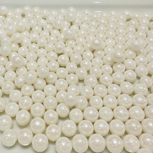 White Shimmer Candy Pearls 7mm- 4 oz